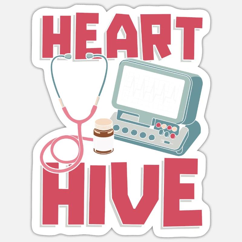 Cardiologist Team - Sticker size S (10 x 10 cm) - white matte