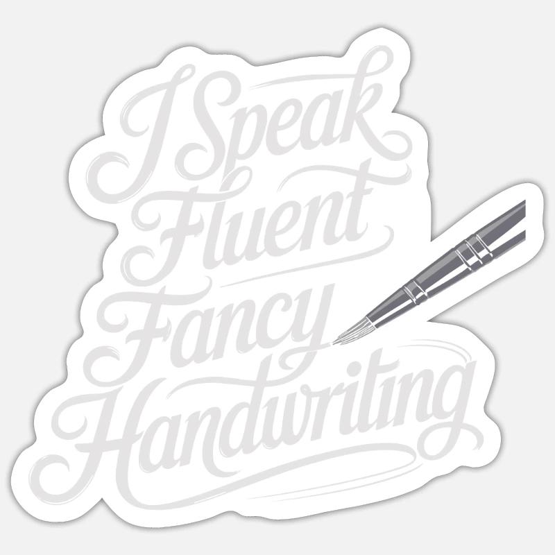 Calligrapher - Sticker size S (10 x 10 cm) - white matte