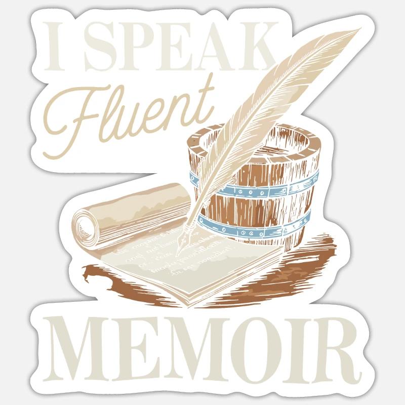 Biographer - Sticker size S (10 x 10 cm) - white matte