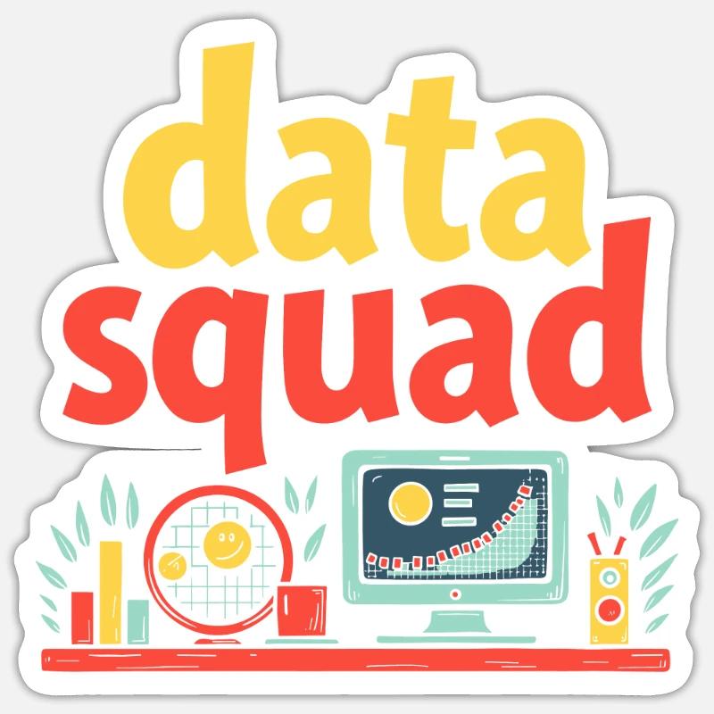 Data Science Data Analyst Kader Sticker Größe S (10 x 10 cm)