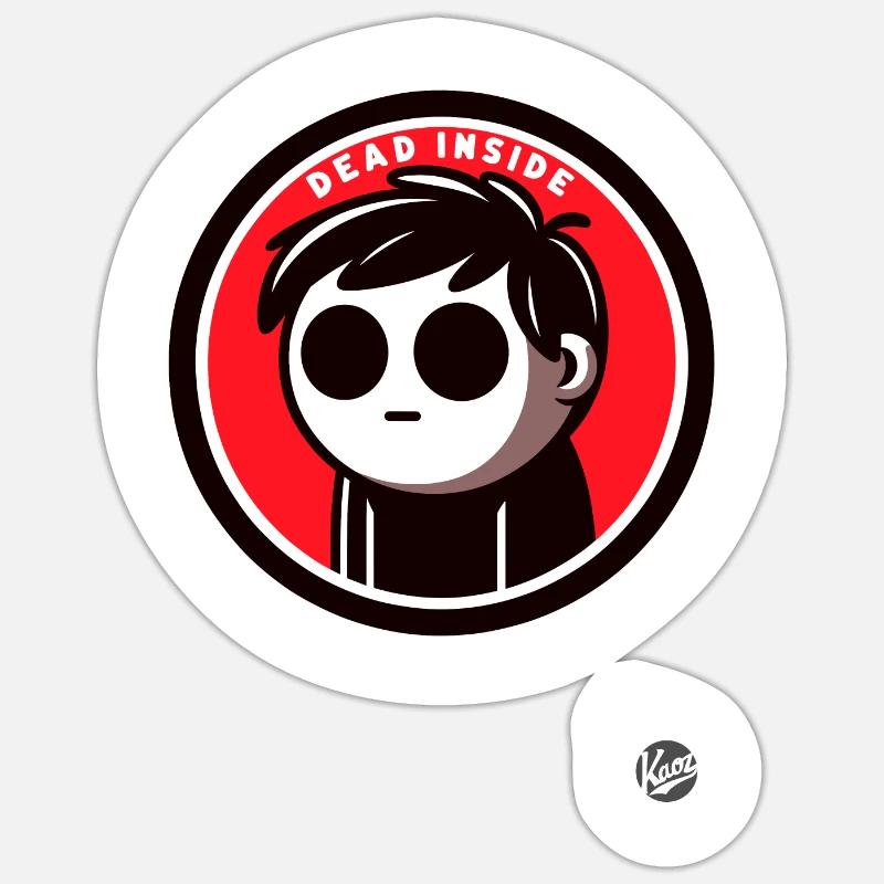 Simply dead inside - Sticker size S (10 x 10 cm) - white matte