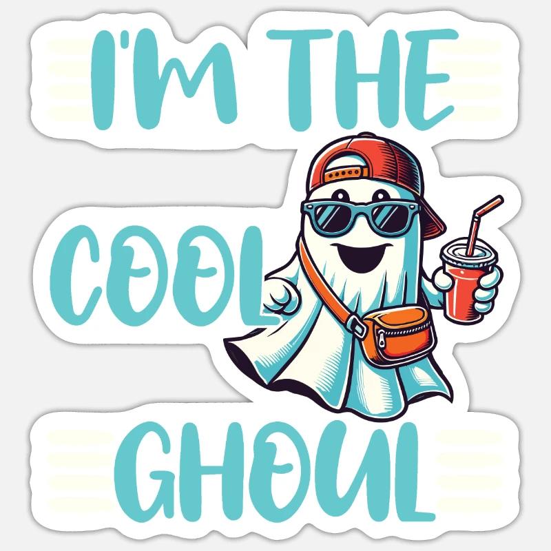 Ich Bin Der Coole Geist - Sticker Größe S (10 x 10 cm) - Mattweiß