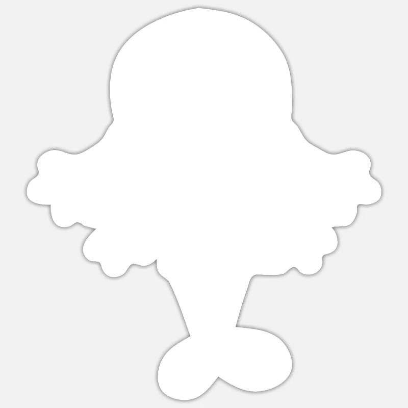 Têtard - Sticker taille S (10 x 10 cm) - blanc mat