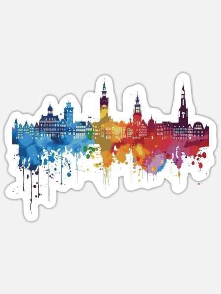 Alkmaar - Sticker Größe S (10 x 10 cm) - Mattweiß