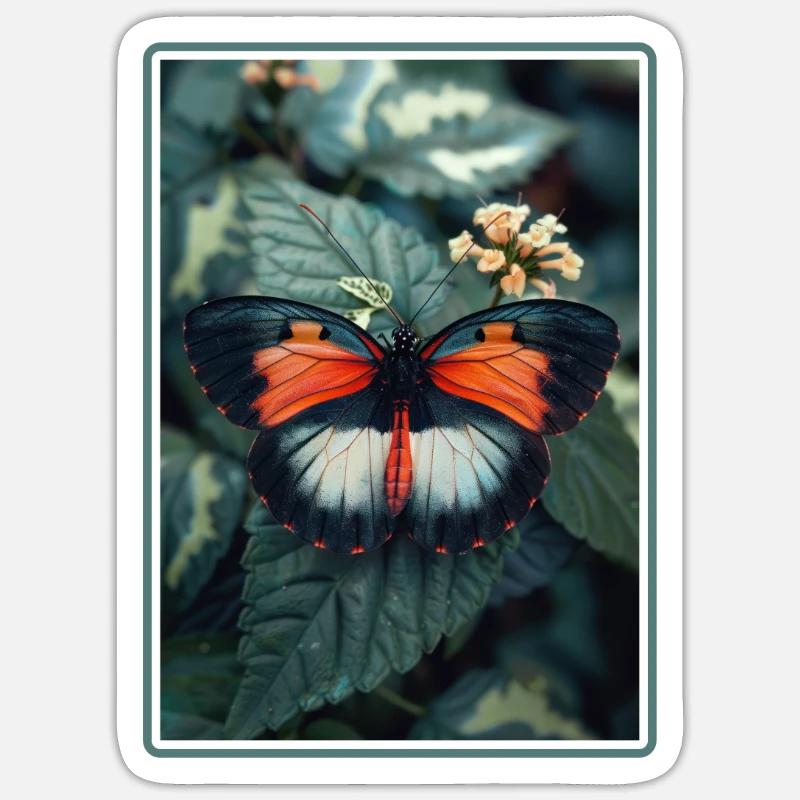 papillon papillons papillon papillon Sticker taille S (10 x 10 cm)