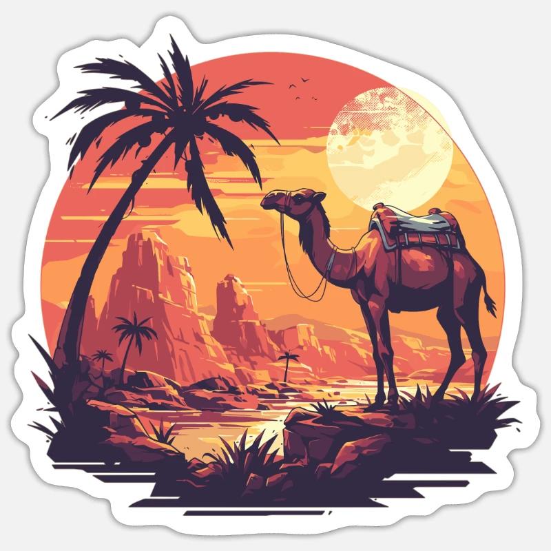 Camel Kamele Kamel Sticker Größe S (10 x 10 cm)