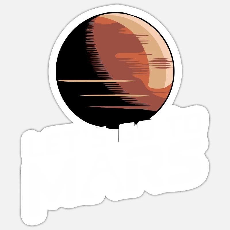 Mars Planet Planet Solar System Sticker size S (10 x 10 cm)