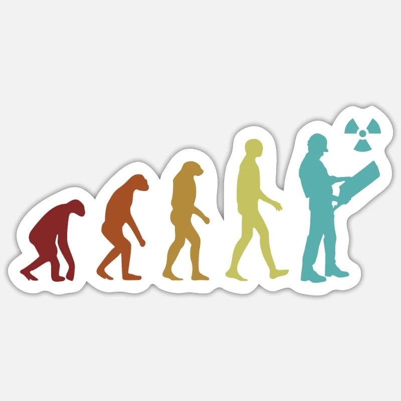 Ingénieur nucléaire Evolution Uranium Énergie Nucléaire Sticker taille S (10 x 10 cm)