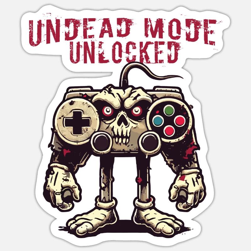 Zombie Gaming Controller: Untoter Modus Sticker Größe S (10 x 10 cm)