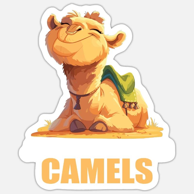 Camel Kamele Kamel - Sticker size S (10 x 10 cm) - white matte