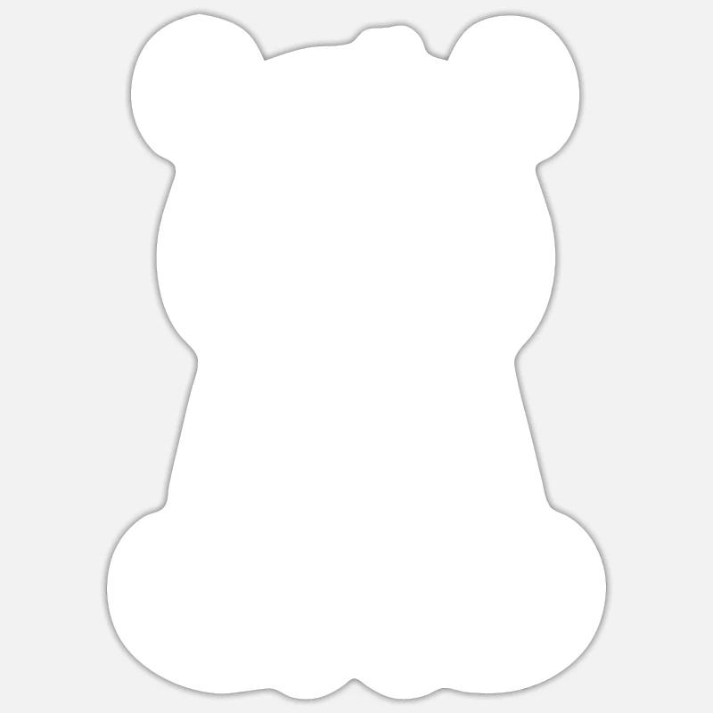 Eisbär - Sticker Größe S (10 x 10 cm) - Mattweiß