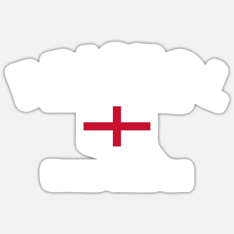 Bristol Angleterre Anglais Drapeau Anglais - Sticker taille S (10 x 10 cm) - blanc mat