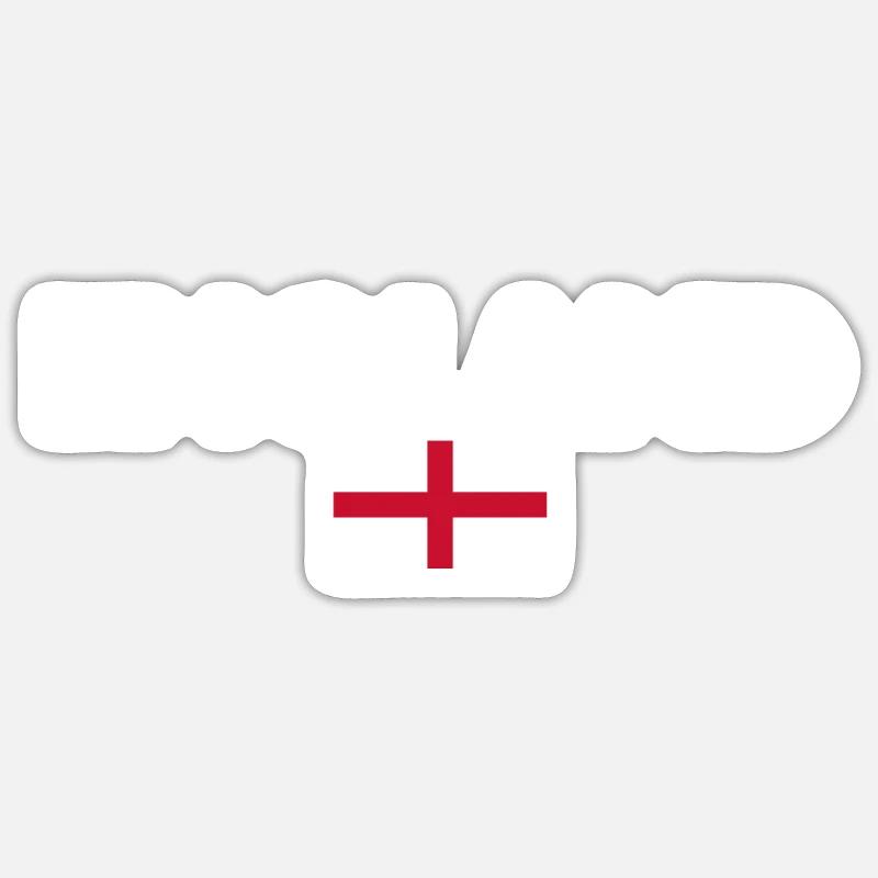 Angleterre Anglais Drapeau anglais - Sticker taille S (10 x 10 cm) - blanc mat
