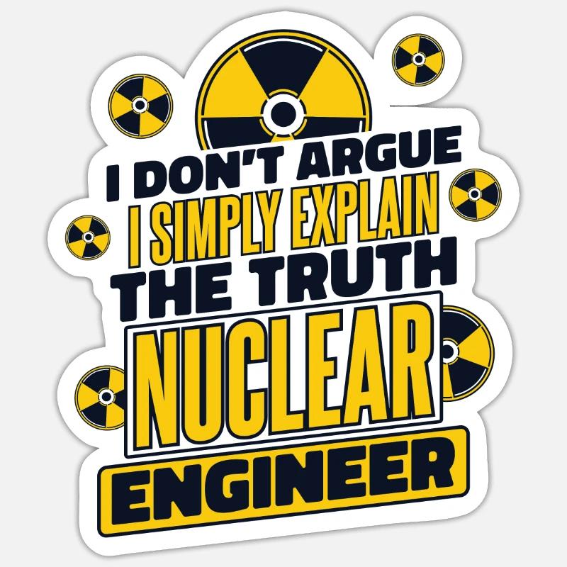 J’explique simplement la vérité Énergie Uranium Nucléaire Sticker taille S (10 x 10 cm)