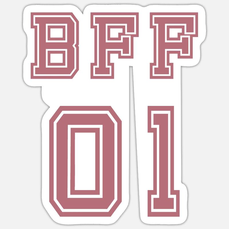 BFF - Sticker size S (10 x 10 cm) - white matte
