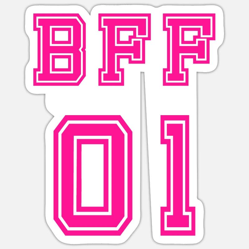 BFF - Sticker Größe S (10 x 10 cm) - Mattweiß