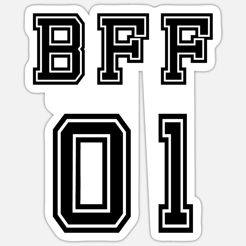 BFF - Sticker taille S (10 x 10 cm) - blanc mat