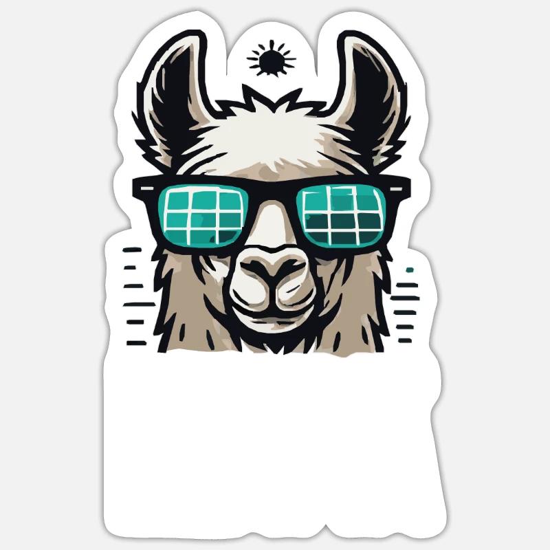 Math is not a llama design Sticker size S (10 x 10 cm)