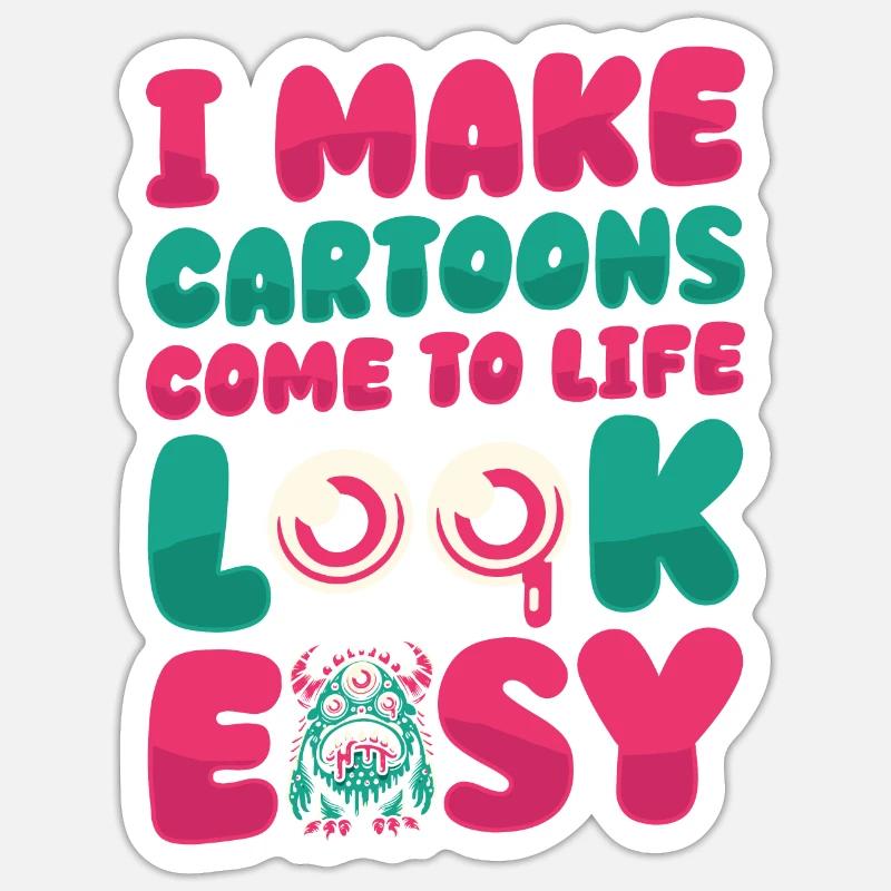 Animator - Sticker Größe S (10 x 10 cm) - Mattweiß