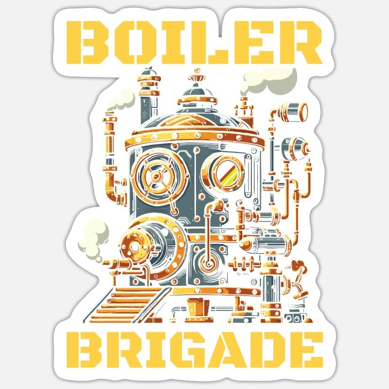 Boiler Operator Team - Sticker size S (10 x 10 cm) - white matte