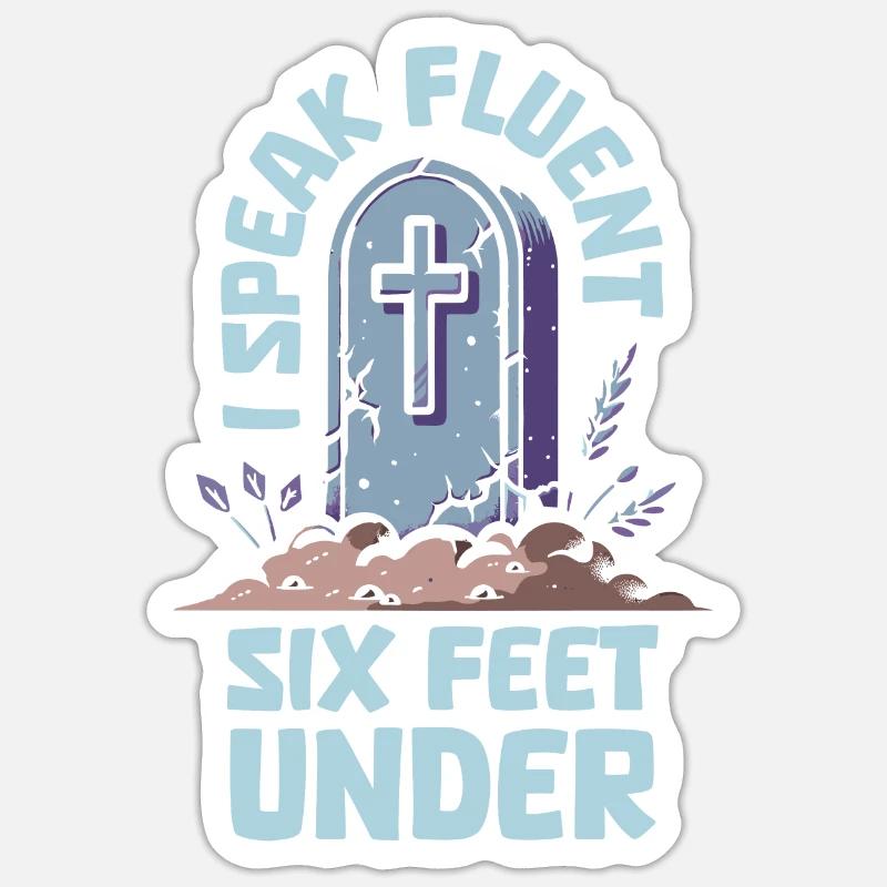 Gravedigger Funeral Assistant - Sticker size S (10 x 10 cm) - white matte