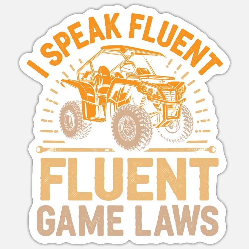 Jagdaufseher - Sticker Größe S (10 x 10 cm) - Mattweiß