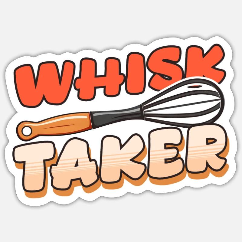 Bake Schneebesen Taker Sticker Größe S (10 x 10 cm)