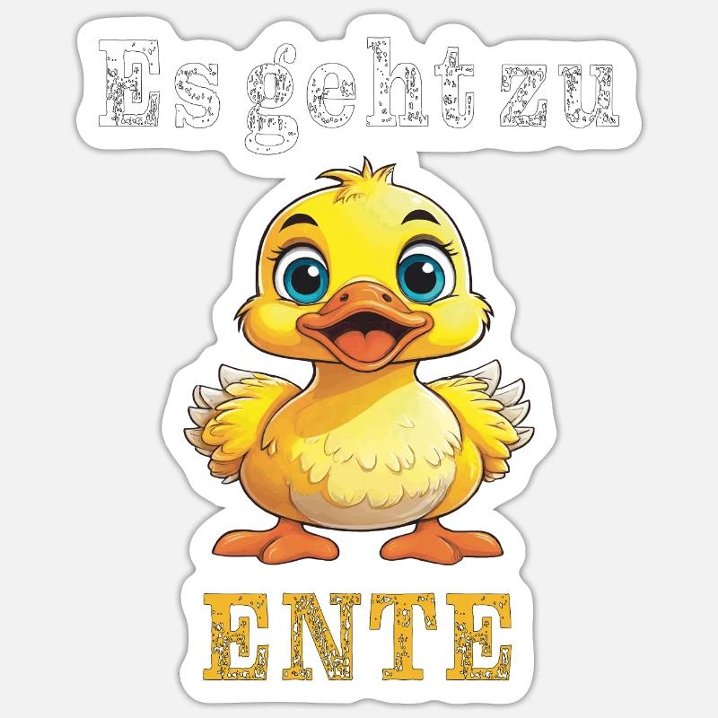 It's going to duck - Sticker size S (10 x 10 cm) - white matte