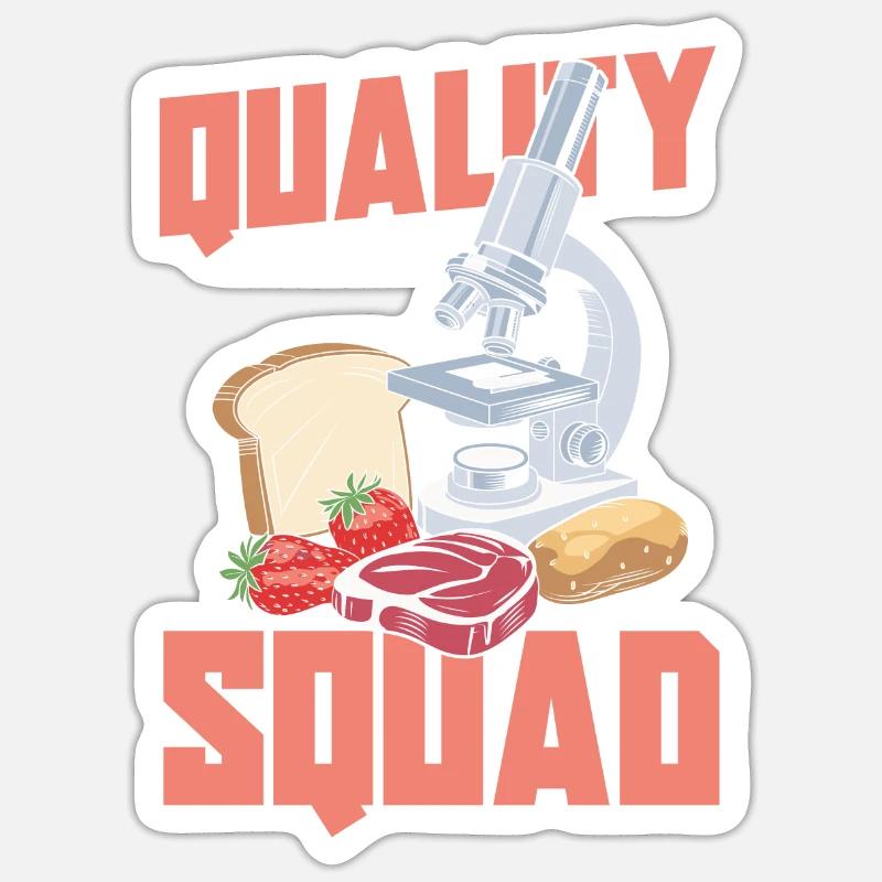 Lebensmitteltechniker Kader - Sticker Größe S (10 x 10 cm) - Mattweiß