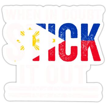 Arnis Eskrima Kali Filipino FMA - Sticker size S (10 x 10 cm) - white matte - Front
