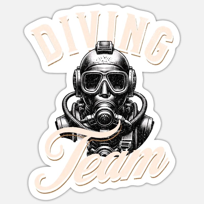 Diving Divers Sticker size S (10 x 10 cm)