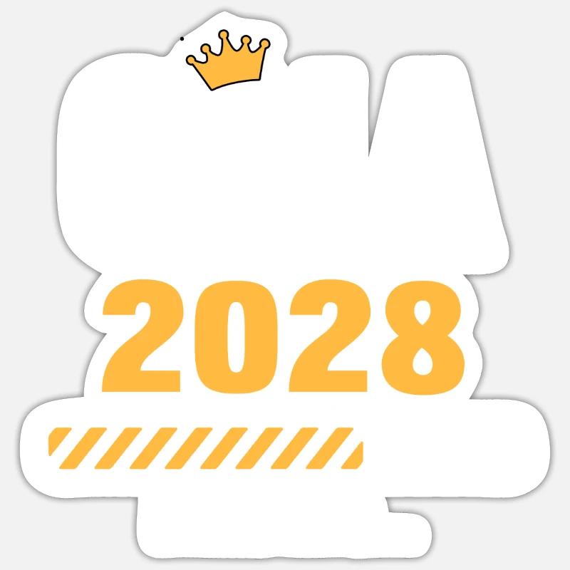 Oma 2028 Loading - Sticker Größe S (10 x 10 cm) - Mattweiß