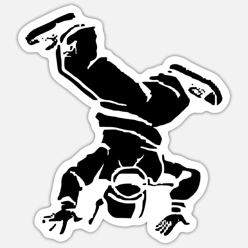 Breakdancer Drawing Sticker size S (10 x 10 cm)