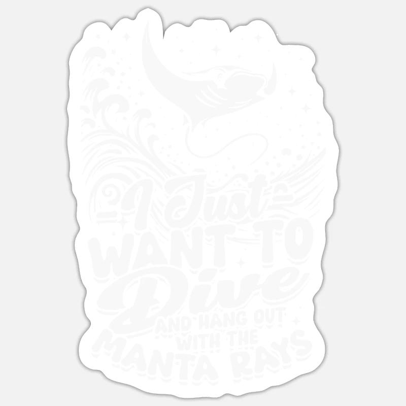 Mantarochen Stechrochen Sticker Größe S (10 x 10 cm)