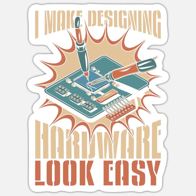 Hardware Engineer - Sticker size S (10 x 10 cm) - white matte