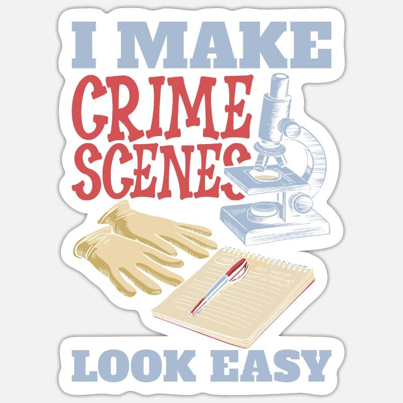 Forensic Technician - Sticker size S (10 x 10 cm) - white matte
