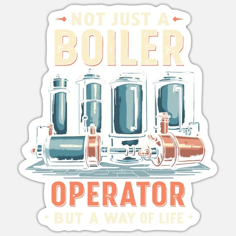 Boiler operators Sticker size S (10 x 10 cm)