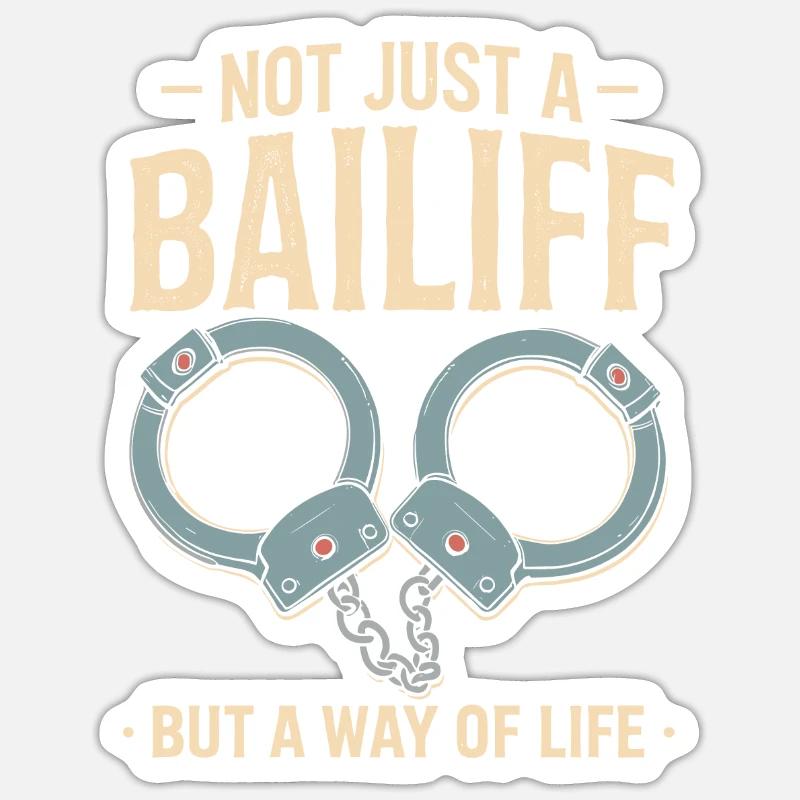 Bailiff - Sticker size S (10 x 10 cm) - white matte