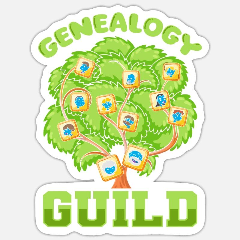 Équipe de généalogistes - Sticker taille S (10 x 10 cm) - blanc mat
