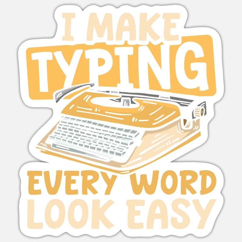 Sténographe Sticker taille S (10 x 10 cm)