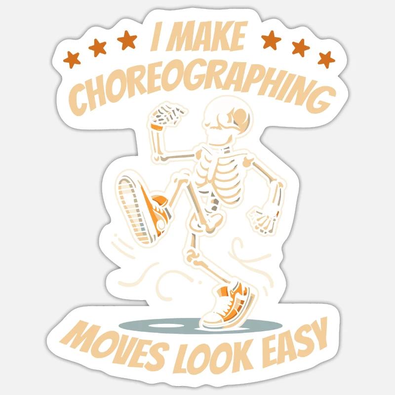 Choreograph - Sticker Größe S (10 x 10 cm) - Mattweiß
