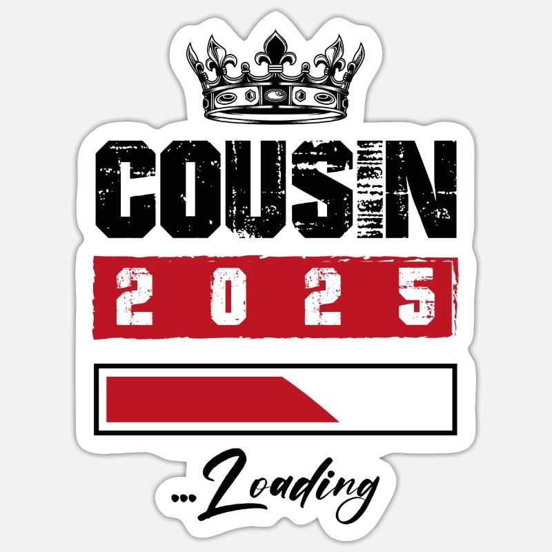 Cousin 2025 Loading - Sticker size S (10 x 10 cm) - white matte