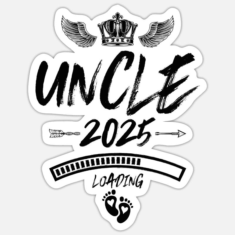 Uncle 2025 Loading Saying - Sticker size S (10 x 10 cm) - white matte