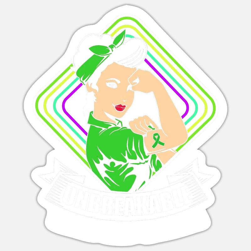 Lebererkrankung - Sticker Größe S (10 x 10 cm) - Mattweiß