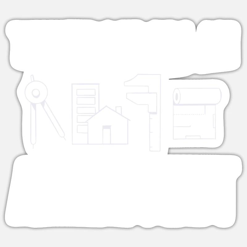 Croyez-moi, je suis architecte - Sticker taille S (10 x 10 cm) - blanc mat