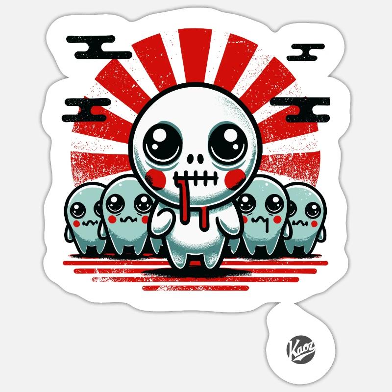 Creepy cute creatures - Sticker size S (10 x 10 cm) - white matte