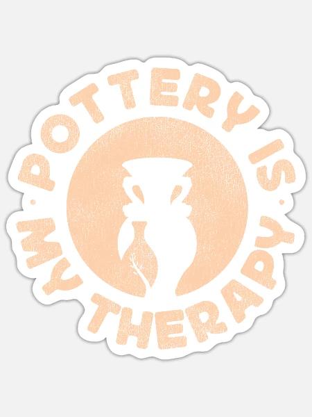 Pottery Ceramics Artist Pottery Is - Sticker Größe S (10 x 10 cm) - Mattweiß