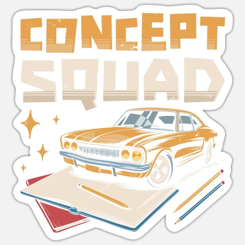 Automobildesigner Kader Sticker Größe S (10 x 10 cm)