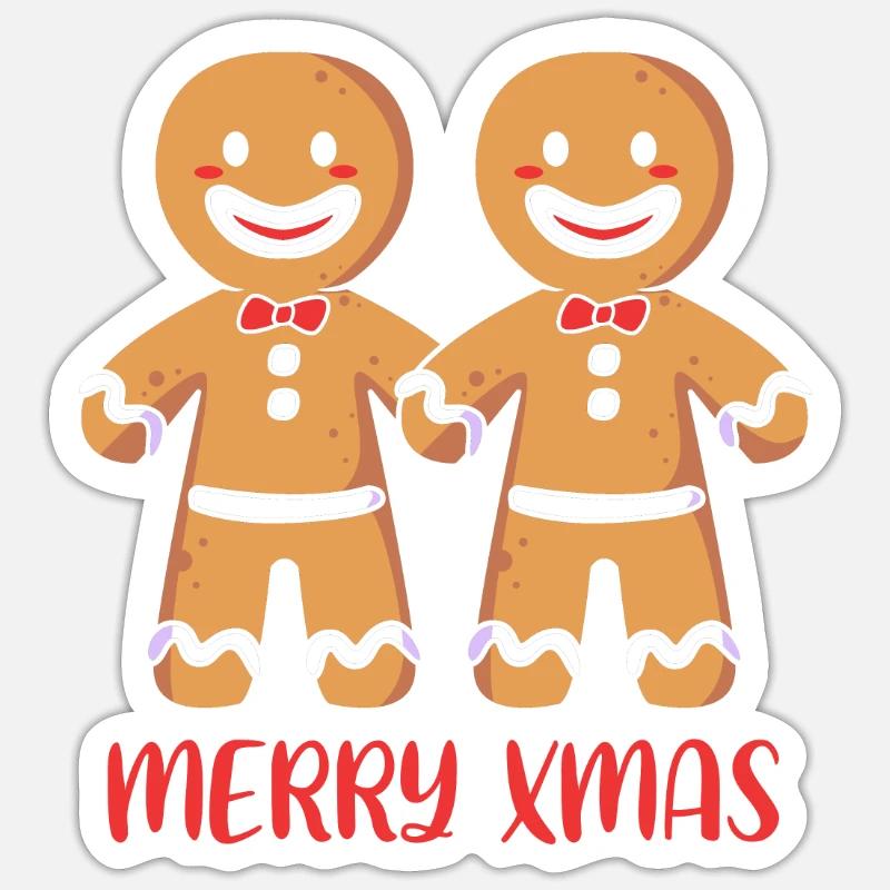 Gingerbread Man Gingerbread Heart Gingerbread Snacking Sticker size S (10 x 10 cm)