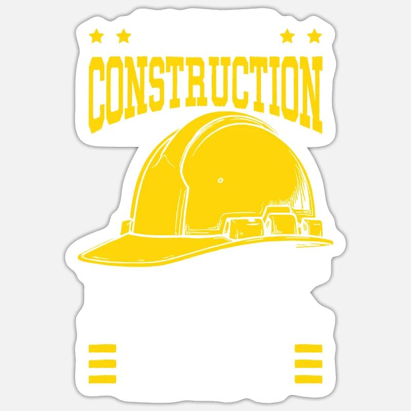 Builder - Sticker size S (10 x 10 cm) - white matte